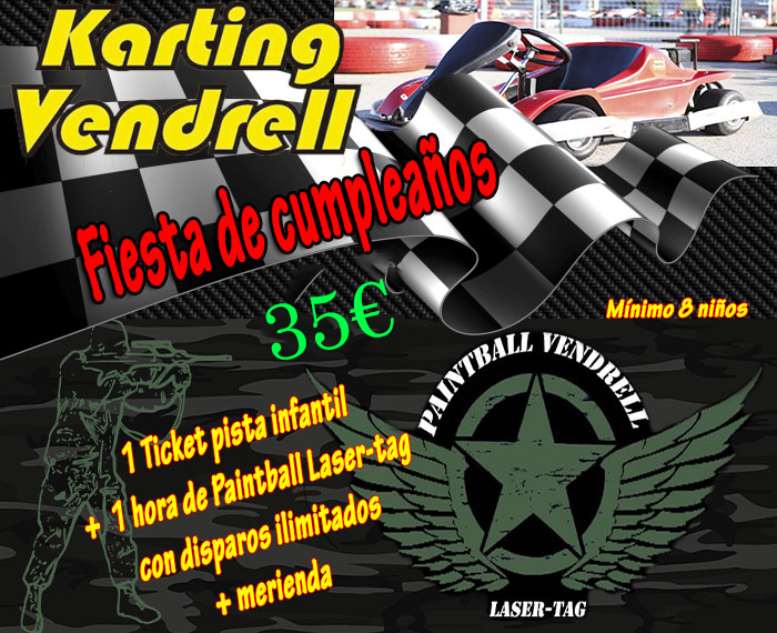 Pack Fiesta de Cumpleaños (Karting y Paintball) - Karting Vendrell